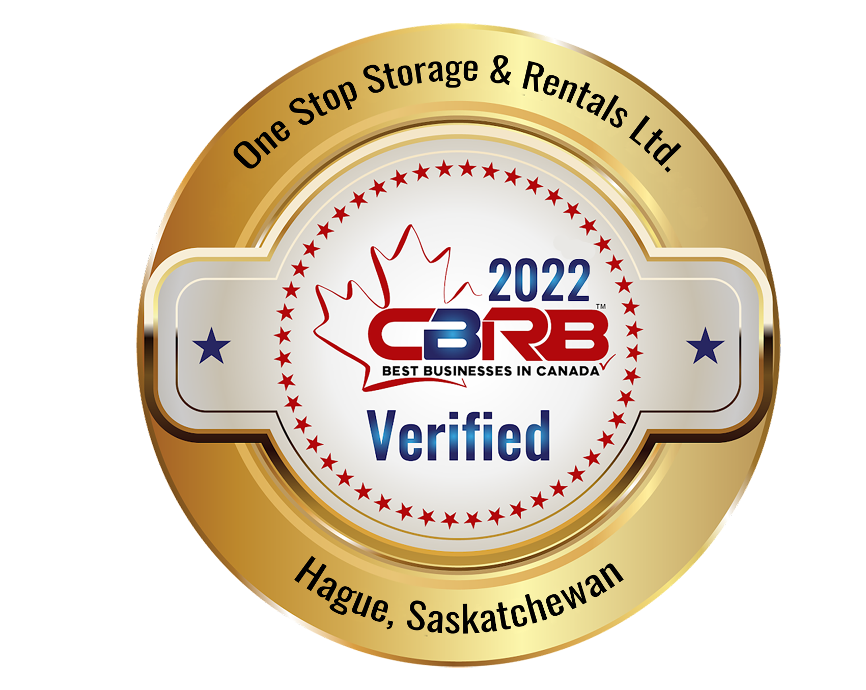 2022 CBRB Inc One Stop Storage & Rentals Ltd. Badge 2022 CBRB Inc One Stop Storage & Rentals Ltd. Badge